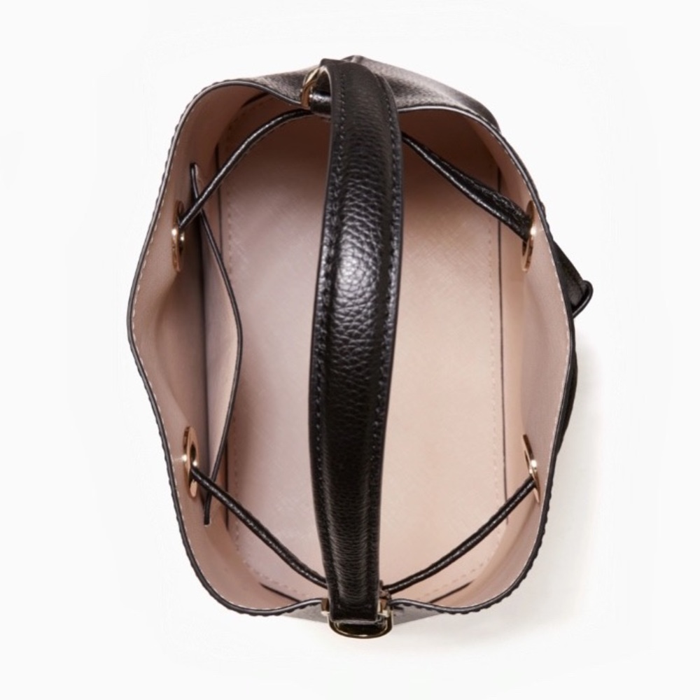 ♠️Kate Spade Eva Small Bucket Crossbody Bag Black NWT - Picture 6 of 10